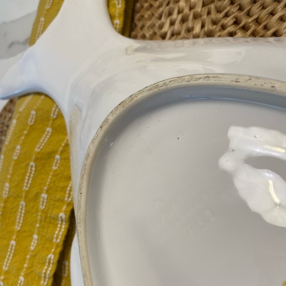 Glazed White Ceramic Fish Platter Made in Portugal - Picture 9 of 12